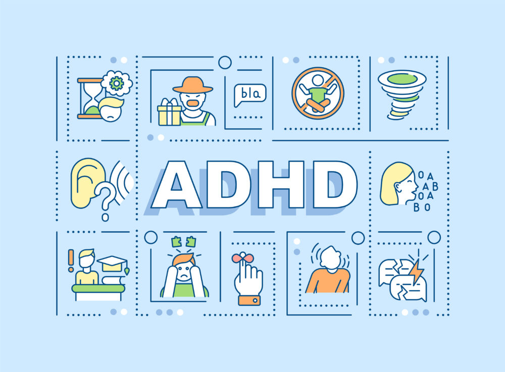 ADHDについてのイラスト